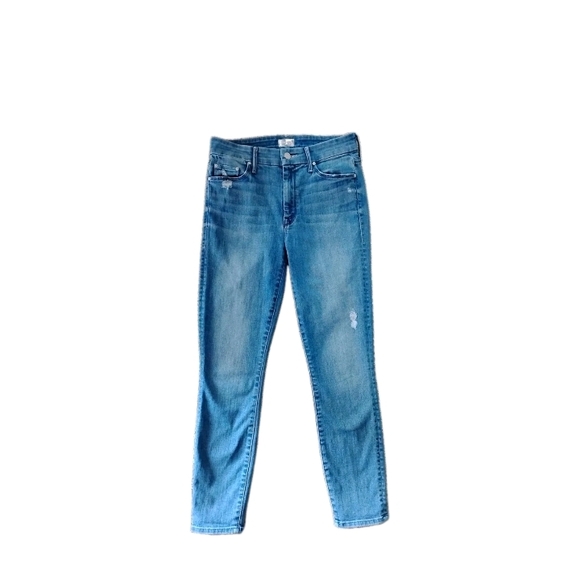 MOTHER Denim - MOTHER The Looker Crop Jeans Graffiti Girl Stretch Light Women's Size 27